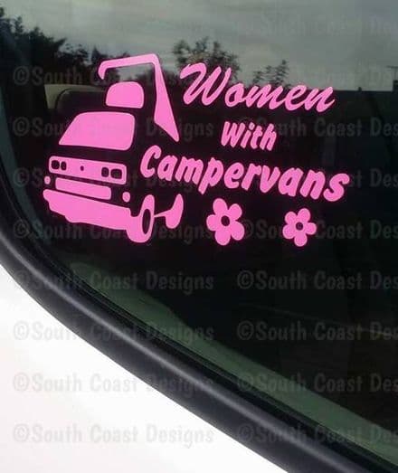 Women With Campervans - Van Sticker - Choice Of Colour