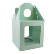 10 x Light Green Single Cupcake / Muffin / Fairy Cake Boxes With 2 Windows
