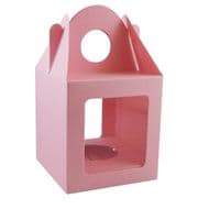 10 x Light Pink Single Cupcake / Muffin / Fairy Cake Boxes With 2 Windows