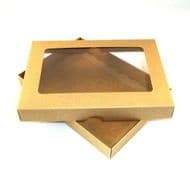 5" x 7" Brown Kraft Greeting Card Boxes With Aperture Lid