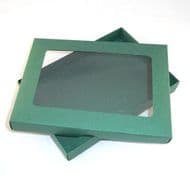 5" x 7" Green Greeting Card Boxes With Aperture Lid