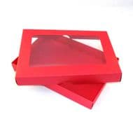 5" x 7" Red Greeting Card Boxes With Aperture Lid