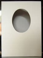 5" x 7" White Oval Aperture Card Blanks With Envelopes, 250gsm