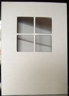 5" x 7" White Square Window Aperture Card Blanks With Envelopes, 250gsm
