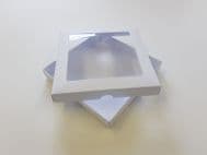 5x5 White Greeting Card Boxes With Aperture Lid