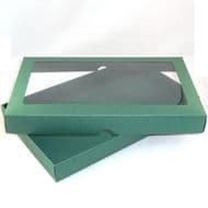 6" x 10" Green Keepsake Greeting Card Box with Acetate
