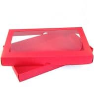 6" x 10" Red Keepsake Greeting Card Box with Acetate