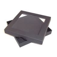 6" x 6" Black Greeting Card Boxes With Aperture Lid