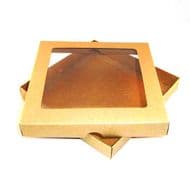 6" x 6" Brown Kraft Greeting Card Boxes With Aperture Lid