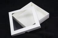 6" x 6" White Greeting Card Boxes With Aperture Lid