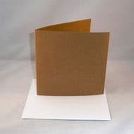 8" x 8" Brown Kraft Greeting Card Blanks Only - No Envelopes