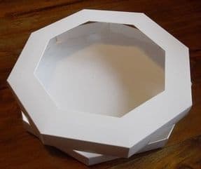 8� x 8� Octagon Aperture Greeting Card Box with Card Blanks & Acetate