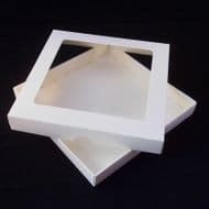 9" x 9" Ivory Greeting Card Boxes With Aperture Lid