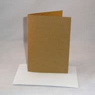 A4 Brown Kraft Greeting Card Blanks Only - No Envelopes