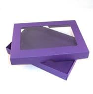 A4 Purple Greeting Card Boxes With Aperture Lid