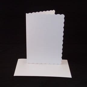 A4 White Scalloped Greeting Card Blanks With Envelopes