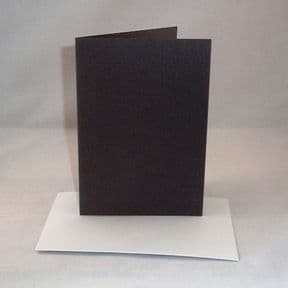 A5 Black Greeting Card Blanks With Envelopes