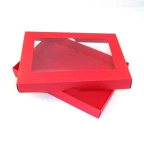 A5 Red Greeting Card Boxes With Aperture Lid
