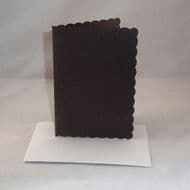 A6 Black Scalloped Greeting Card Blanks With Envelopes