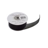 Black 25mm x 22 Meters Organza Ribbon For Favour Boxes & Crafts - Stella Crafts