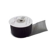 Black 40mm x 22 Meters Organza Ribbon For Favour Boxes & Crafts - Stella Crafts