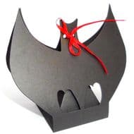 Black Bat Sweet Favour Box For Gothic Wedding. Halloween Party Box etc