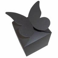 Black Large Butterfly Top Muffin / Cupcake Box 80mm x 80mm x 80mm