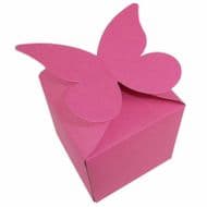 Cerise Large Butterfly Top Muffin / Cupcake Box 80mm x 80mm x 80mm