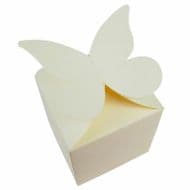 Cream Large Butterfly Top Muffin / Cupcake Box 80mm x 80mm x 80mm