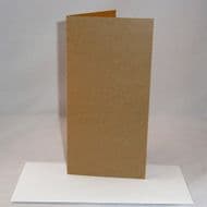 DL Brown Kraft Greeting Card Blanks Only - No Envelopes