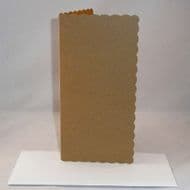 DL Brown Kraft Scalloped Greeting Card Blanks With Envelopes