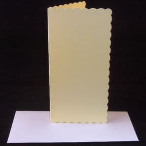 DL Cream Scalloped Greeting Card Blanks With Envelopes