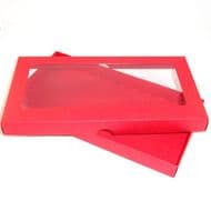 DL Red Greeting Card Boxes With Aperture Lid