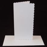 DL White Scalloped Greeting Card Blanks With Envelopes