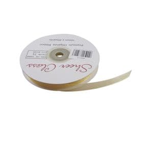 Gold (Matt) 10mm x 45 Meters Organza Ribbon For Favour Boxes & Crafts - Stella Crafts