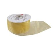 Gold (Matt) 40mm x 22 Meters Organza Ribbon For Favour Boxes & Crafts - Stella Crafts