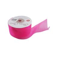 Hot Pink 40mm x 22 Meters Organza Ribbon For Favour Boxes & Crafts - Stella Crafts