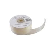 Ivory 25mm x 22 Meters Organza Ribbon For Favour Boxes & Crafts - Stella Crafts