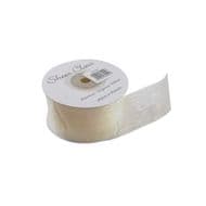 Ivory 40mm x 22 Meters Organza Ribbon For Favour Boxes & Crafts - Stella Crafts
