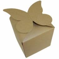 Kraft Large Butterfly Top Muffin / Cupcake Box 80mm x 80mm x 80mm