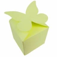 Lemon Large Butterfly Top Muffin / Cupcake Box 80mm x 80mm x 80mm