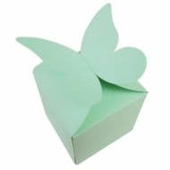 Light Green Large Butterfly Top Muffin / Cupcake Box 80mm x 80mm x 80mm