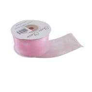 Light Pink 40mm x 22 Meters Organza Ribbon For Favour Boxes & Crafts - Stella Crafts