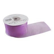 Lilac 40mm x 22 Meters Organza Ribbon For Favour Boxes & Crafts - Stella Crafts