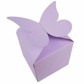 Lilac Large Butterfly Top Muffin / Cupcake Box 80mm x 80mm x 80mm
