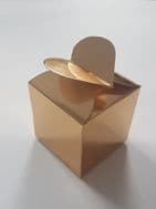Mirror Heart Top Wedding Favour Boxes - Silver and Gold