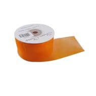 Orange 40mm x 22 Meters Organza Ribbon For Favour Boxes & Crafts - Stella Crafts