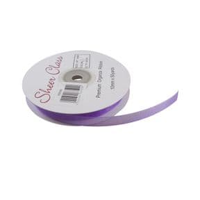 Purple 10mm x 45 Meters Organza Ribbon For Favour Boxes & Crafts - Stella Crafts