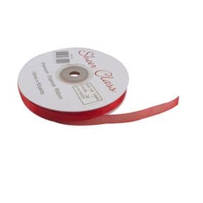 Red 10mm x 45 Meters Organza Ribbon For Favour Boxes & Crafts - Stella Crafts