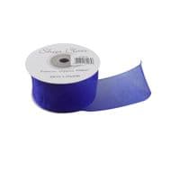 Royal Blue 40mm x 22 Meters Organza Ribbon For Favour Boxes & Crafts - Stella Crafts